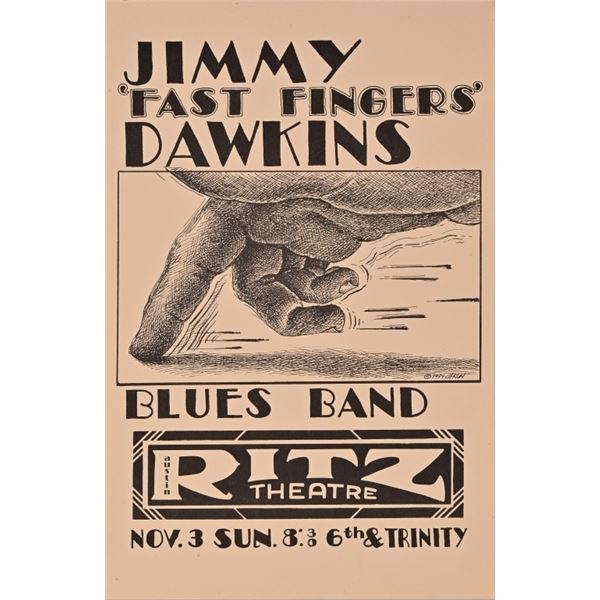 Ritz Theatre Jimmy Dawkins Poster- JFKLN 1974