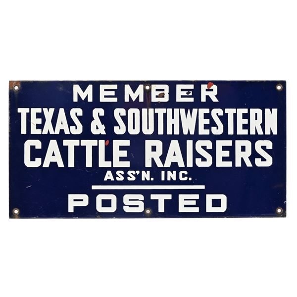 Texas Cattle Raisers Porcelain Sign
