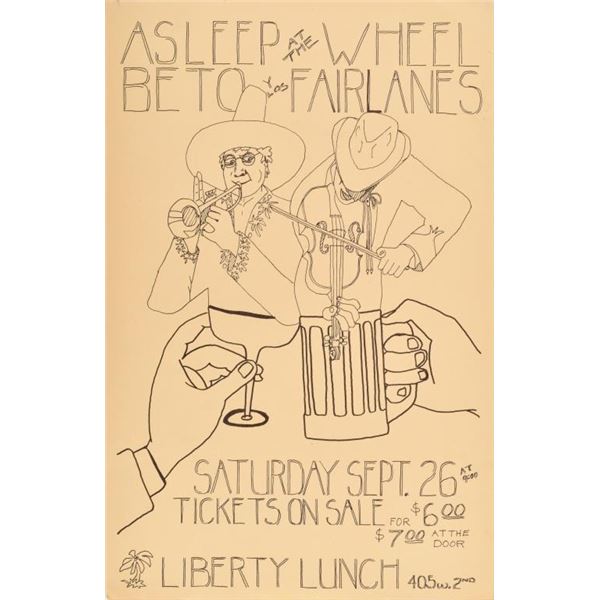 Liberty Lunch Asleep at the Wheel Poster