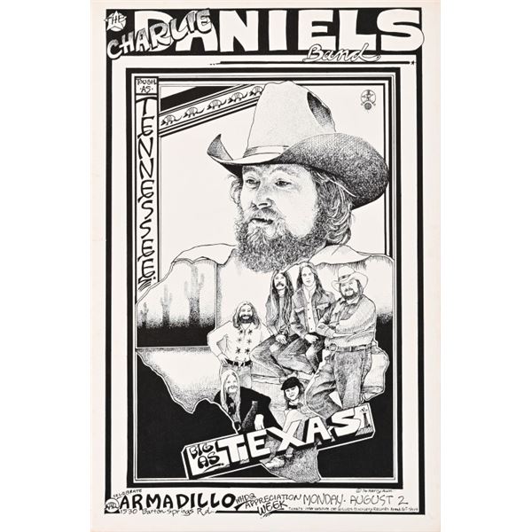 AWHQ Charlie Daniels Poster by Kerry Awn 1976