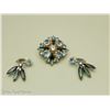 Image 2 : Blue Crystal Brooch & Earrings