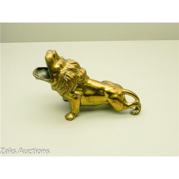 Brass Lion Ashtray