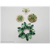 Image 2 : Four Green Crystal Brooches