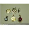 Image 2 : Six Pendants 925 & 950 Silver Taxco etc