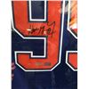 Image 2 : WAYNE GRETZKY SIGNED AND CUSTOM FRAMED OILERS CAREER JERSEY DOUBLE CCM (UPPER DECK COA) /99