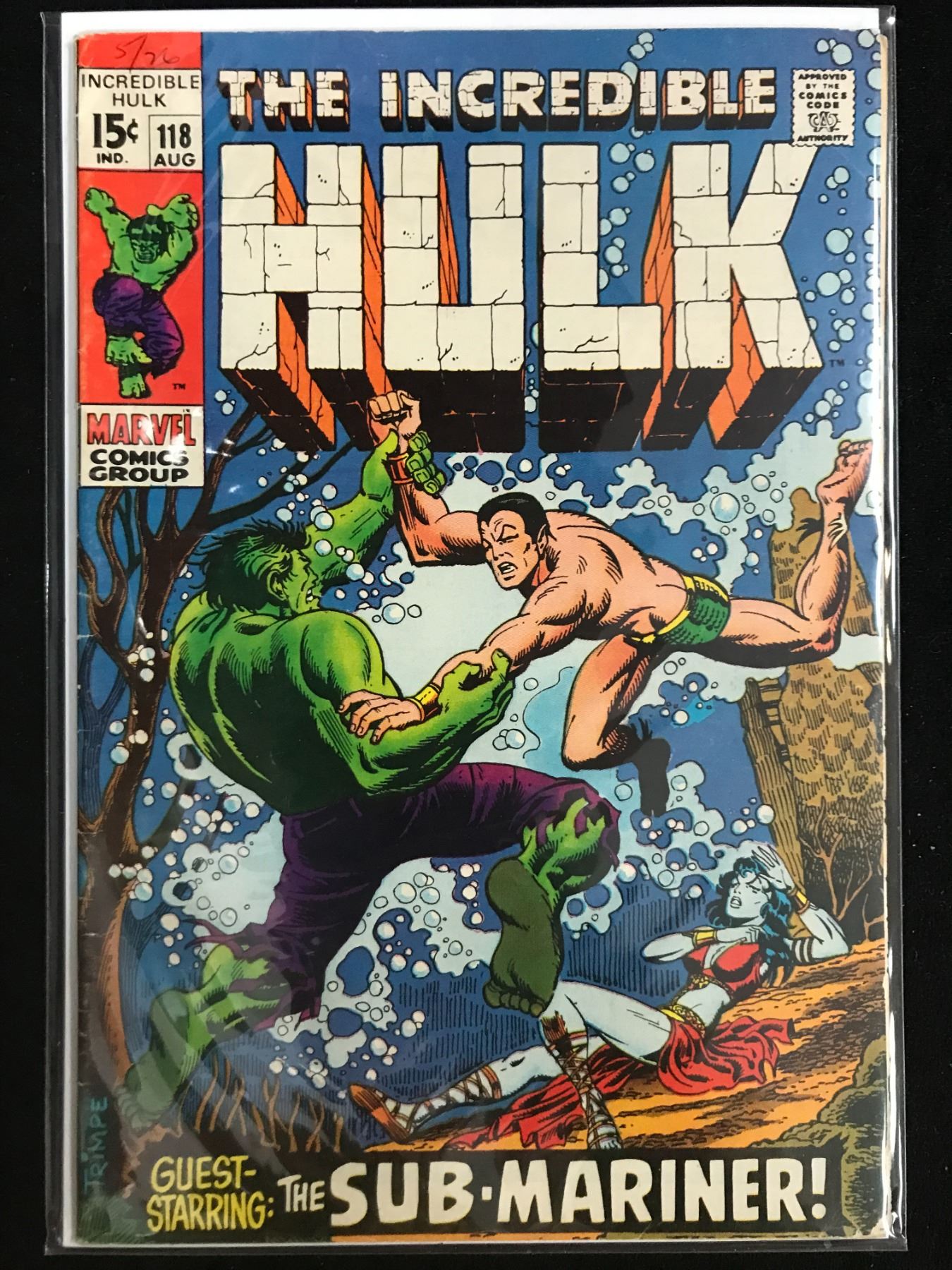 Hulk Sub MARVEL COMICS NO.118 THE INCREDIBLE HULK AND SUB-MARINER