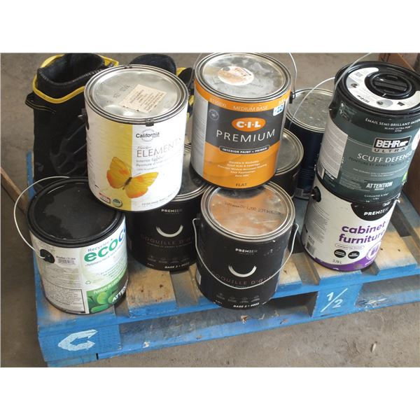 9 Cans Of Assorted Paint