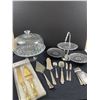 Image 1 : Presentations Crystal Collection Footed Cake Plate with Dome & Serving Items