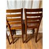 Image 8 : 4 Wooden High-Top Chairs