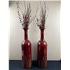 Image 1 : 2 Large Decorative Vases (Lacquered Tin)