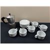 Image 1 : Stove Top Coffee Pot with Cups & Saucers