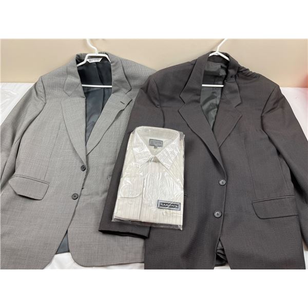 2 Mens Suit Jackets & Shirt