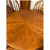 Image 3 : Wooden Pedestal Table with 1 Leaf & 4 Chairs