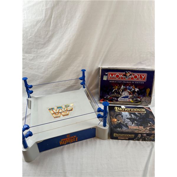 Royal Rumble Toy Wrestling Ring, Monopoly & Pathfinder Games