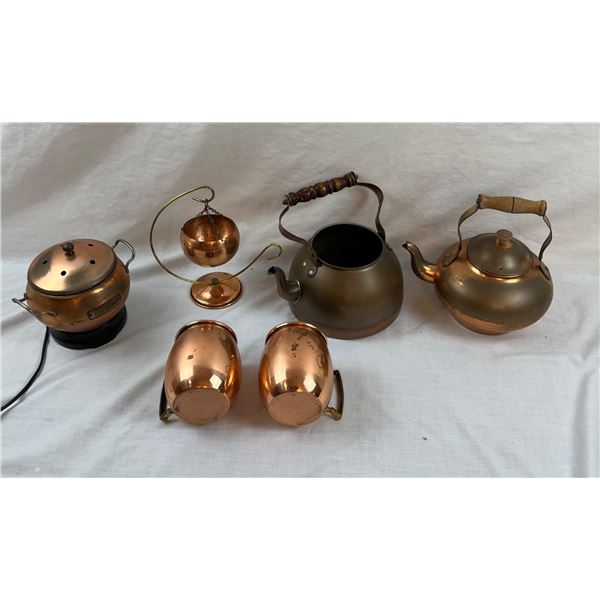 Assorted Copper  & Copper Like Kitchenware