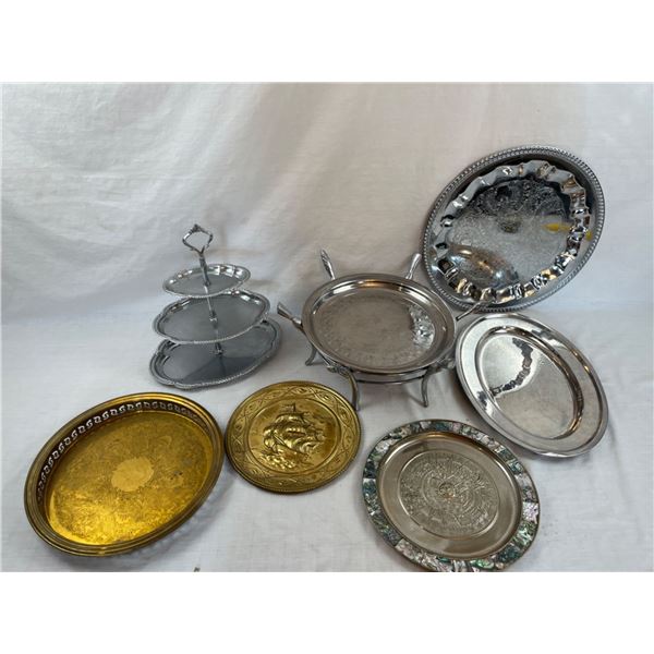 Assorted Metal Servingware