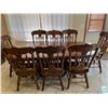 Image 1 : Eztia Wooden Dining Table With 8 Chairs & 2 Leaves