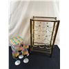 Image 1 : Brass Coloured Wine Rack & Stokes Wine Glasses