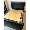 Image 1 : Double Size Bedframe with Faux Leather Headboard & Foot Board.