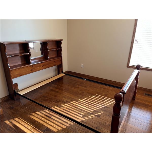 Dynamic Bed Frame with Headboard Containing Mirror & Foot Board