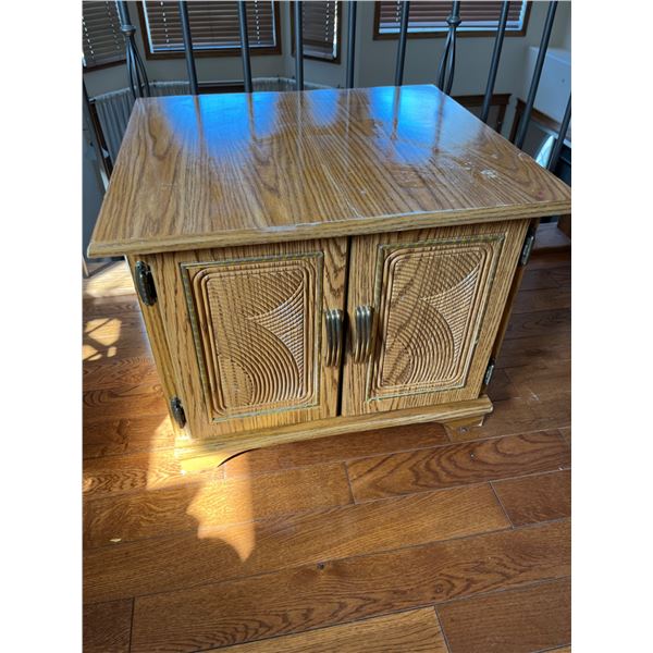 Side Table with Storage Cabinet