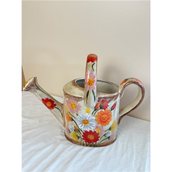 Decorative Porcelain Watering Can by Table Tops Gallery