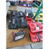 Image 1 : Milwaukee Large Cordless Batteries 5, Chargers 4, Flood Light