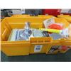 Image 1 : Yellow Toolbox w/Wrenches and Plumbing Fittings