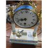 Image 1 : Brass Cherub Crown 1970's Porcelain Mantle Clock