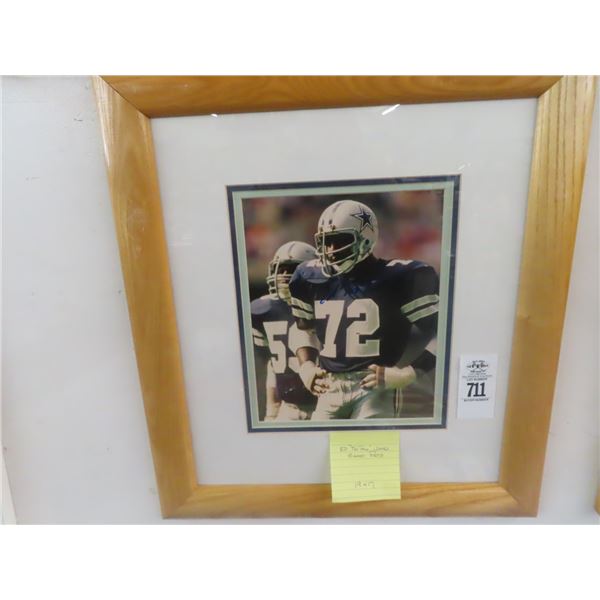 Ed Too Tall Jones Autographed Photo - 17 x 19