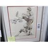 Image 1 : Mark Mozaley Sketch Autographed w/Photo of Signing - 13 x 16