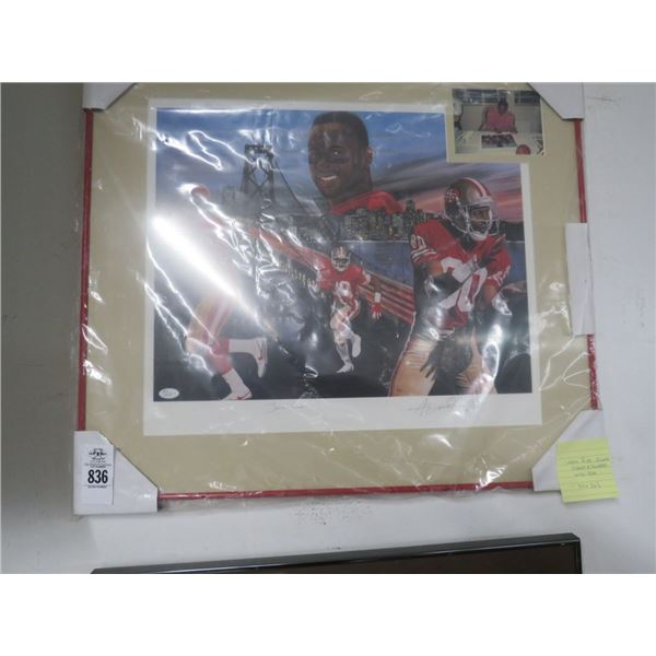 Jerry Rice Autographed Signed/Numbered w/COA - 24 x 26