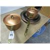 Image 1 : Revereware Copper Fry and Sauce Pans - 5