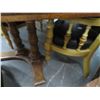 Image 3 : Mahogany Oval Dining Table w/Granite and 4 Chairs