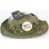 Image 3 : OD green U.S. Military hat with vintage pins