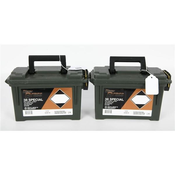 (2) Plastic Ammo cans OD Green