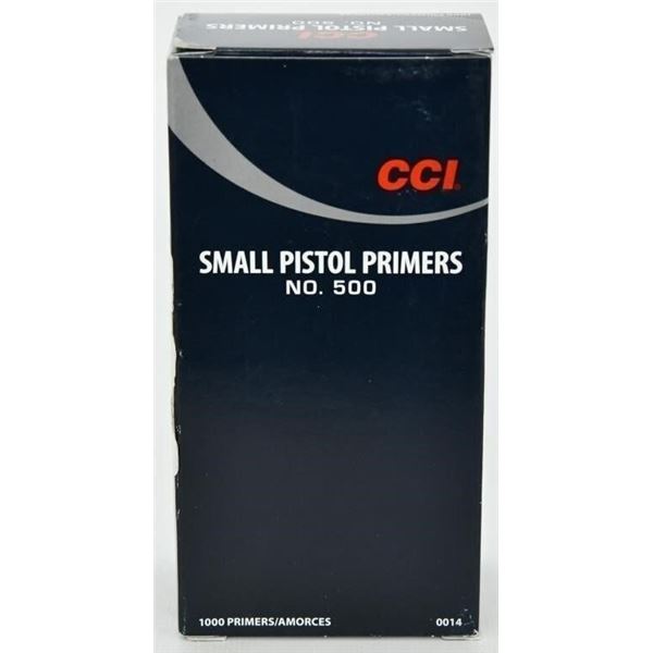 1000 CCI Small Pistol Primers #500