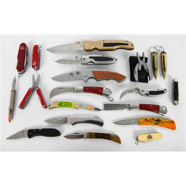 Various Folding Knives and Multi Tools