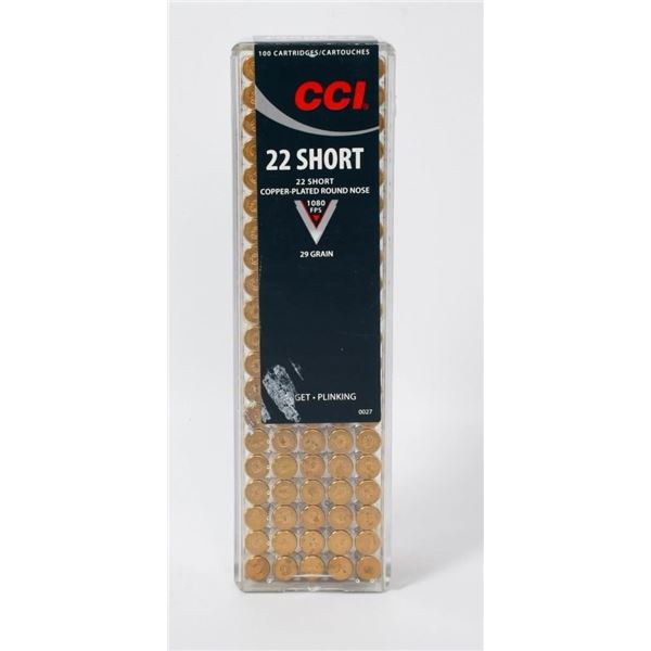 100 Rounds of CCI .22 Short Ammunition