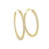 Image 1 : 2.50 ctw Diamond Hoop Earrings - 14KT Yellow Gold