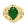 Image 1 : 2.64 ctw Emerald and 1.50 ctw Diamond Ring - 18KT Yellow Gold