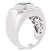 Image 3 : 2.10 ctw Emerald and 0.45 ctw Diamond 14K White Gold Ring