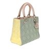 Image 2 : Christian Dior Tricolor Cannage Quilted Lambskin Leather Medium Lady Dior Handba