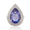 Image 1 : 7.04 ctw Tanzanite and 1.09 ctw Diamond 14K White Gold Ring