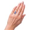 Image 2 : 7.04 ctw Tanzanite and 1.09 ctw Diamond 14K White Gold Ring