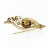 Image 4 : Vintage 14k Rosy Yellow Gold Victorian Revival Red Garnet Ruby Pearl Pin Brooch