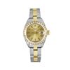 Image 2 : Rolex Ladies 2Tone Gold And Seel 18K Diamond Bezel Date Watch With Rolex Box