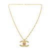 Image 1 : Chanel Gold Plated CC Turn-Lock Chain Nacklace