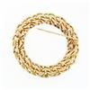 Image 4 : Vintage Tiffany & Co. 14k Yellow Gold Multi Chain Link Circle Wreath Brooch Pin