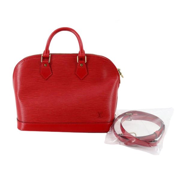 Louis Vuitton Red Epi Leather Alma PM Handbag